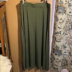 Tommy Bahama Green and Navy Striped Maxi Skirt
